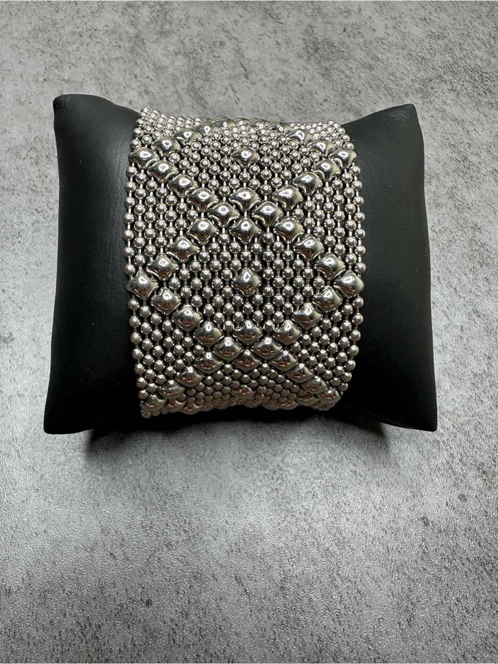 Sergio Gutierrez SG Liquid Metal Wide Mesh Cuff Bracelet